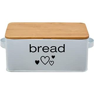 caja con tabla incorporada para el pan , sin plastico