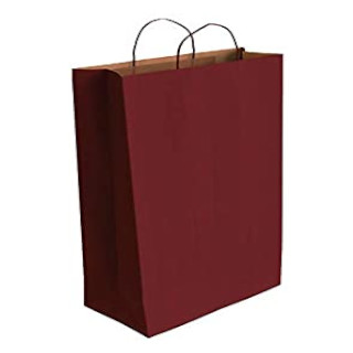bolsa de papel roja, biodegradable y con mucha clase